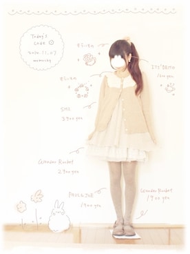 「PAUL&JOE（ポールアンドジョー）のアイテム（レッグウェア）」を使った、momo_さん（レディース・158cm）の秋コーディネート
