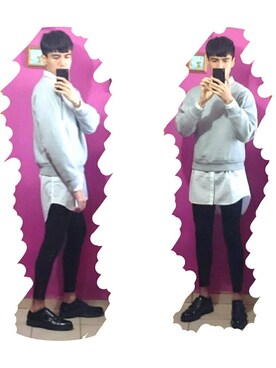 「ZARA（ザラ）のアイテム（シャツ/ブラウス、ホワイト系）」を使った、Jyoujiさん（メンズ・180cm）の冬コーディネート