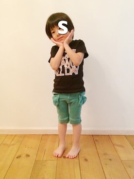 「カーゴパンツ」｜shiiiii_hiiiiiさん（キッズ・90cm）の秋コーディネート
