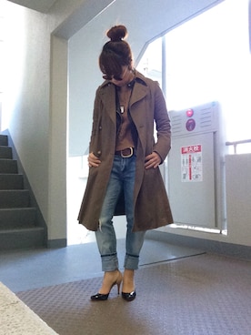 「Vigny（ヴィニー）のアイテム」を使った、ゆかり🍎さん（レディース・152cm）の冬コーディネート