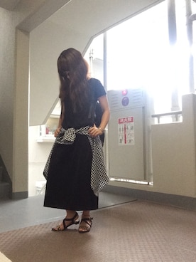 「アイテム（アンクレット）」を使った、ゆかり🍎さん（レディース・152cm）の夏コーディネート