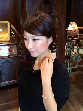 「Loree Rodkin（ローリーロドキン）のアイテム（ピアス（両耳用））」を使った、gotoさん（レディース・158cm）の秋コーディネート