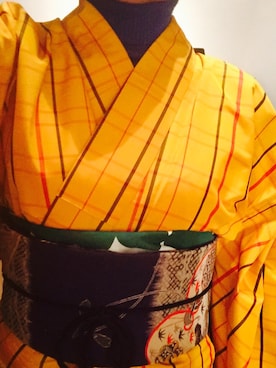 「着物」｜「アイテム（財布/小物）」を使った、NAOKOさん（レディース・155cm）の秋コーディネート