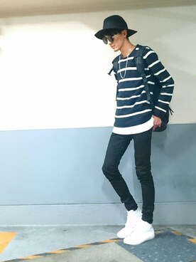 「ツバ広ハット」｜TKCさん（メンズ・174cm）の秋コーディネート