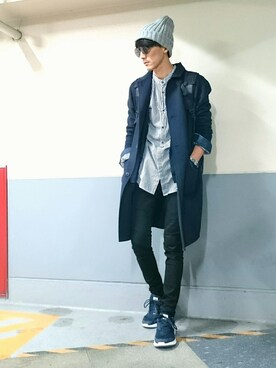 「ノーカラーシャツ」｜「アイテム（福袋/福箱）」を使った、TKCさん（メンズ・174cm）の秋コーディネート