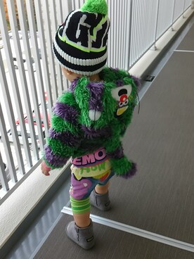 「JAM（ジャム）のアイテム（ジャケット/アウター）」を使った、tachuri❀.(*´ω`*)❀.さん（キッズ・80cm）の冬コーディネート