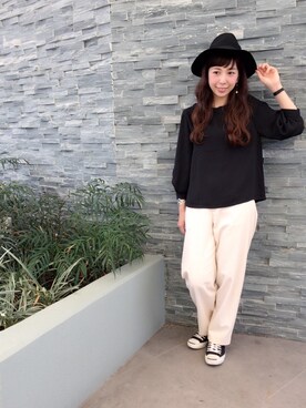 「バルーンスリーブ」｜Kさん（レディース・164cm）の秋コーディネート