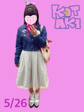「Nile PERCH（ナイルパーチ）のアイテム（アクセサリー）」を使った、KOTAKIさん（レディース・150cm）の春コーディネート