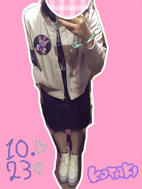 「勝田里奈」｜「アイテム（ブルゾン）」を使った、KOTAKIさん（レディース・150cm）の秋コーディネート
