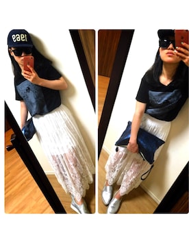 「WR（ダブルアール）のアイテム」を使った、chico22さん（レディース・148cm）の夏コーディネート