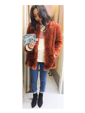 「orange」｜KINOKOさん（レディース・155cm）の冬コーディネート