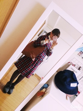 「DOUBLE NAME（ダブルネーム）のアイテム（その他アウター）」を使った、みやおさん（レディース・157cm）の秋コーディネート