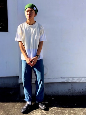 「MR.GENTLEMAN（ミスタージェントルマン）のアイテム（帽子）」を使った、tetsumaさん（メンズ・164cm）の秋コーディネート