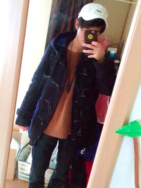 「アイテム（ダッフルコート）」を使った、鈴木 大樹さん（メンズ・173cm・10代）の冬コーディネート