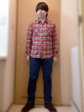 「SHIPS JET BLUE（シップスジェットブルー）のアイテム（ダウンジャケット/コート）」を使った、HIROKIさん（メンズ・157cm）の春コーディネート