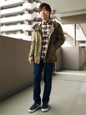 「nano・universe」｜「アイテム（モッズコート）」を使った、HIROKIさん（メンズ・157cm）の秋コーディネート