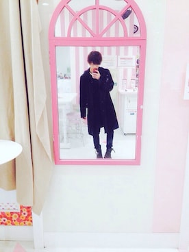 「アイテム（ピーコート）」を使った、黒崎澪音さん（メンズ・173cm・10代）の冬コーディネート