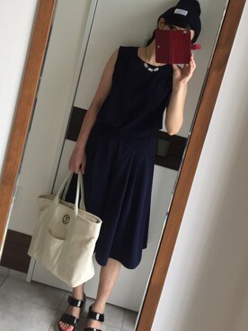 「EGOIST（エゴイスト）のアイテム（トートバッグ）」を使った、NON¨̮⑅*さん（レディース・162cm）の秋コーディネート