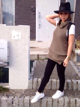 「adidas（アディダス）のadidas Originals / STAN SMITH W（スニーカー）」を使った、makiさん（レディース・161cm）の秋コーディネート