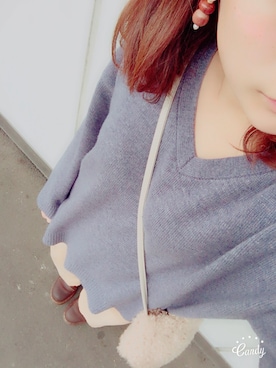 「ブルーニット」｜「アイテム（その他シューズ）」を使った、あおちゃんさん（レディース・155cm）の秋コーディネート