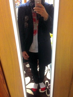 「RAGEBLUE（レイジブルー）のアイテム（ジャケット/アウター）」を使った、大石直樹さん（メンズ・179cm・10代）の冬コーディネート