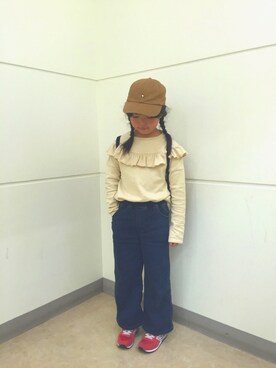 「Arnold Palmer（アーノルドパーマー）のアイテム（帽子）」を使った、yuuuaさん（キッズ・130cm）の秋コーディネート