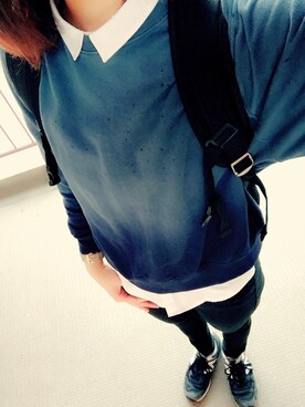 「RAY CASSIN（レイカズン）のアイテム（スウェット）」を使った、sakeさん（レディース・167cm）の秋コーディネート