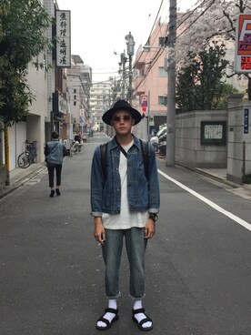 「NEXHYPE（ネックスハイプ）のアイテム」を使った、周承偉さん（メンズ・168cm）の冬コーディネート