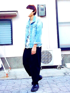 「Dr. Martens（ドクターマーチン）のDr.Martens (ドクターマーチン)/1461 3EYE GIBSON SHOES（その他シューズ）」を使った、にんじん先生さん（メンズ・170cm）の秋コーディネート