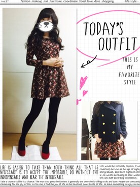 「PAGEBOY（ページボーイ）のアイテム（ピーコート）」を使った、みすけさん（レディース・164cm）の秋コーディネート