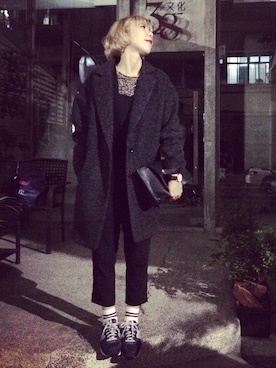 「new balance 996」｜「アイテム（サロペット/オーバーオール）」を使った、Nicole Changさん（レディース・161cm）の秋コーディネート