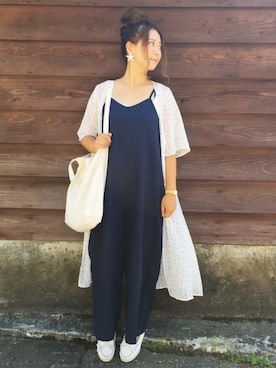 「Avail（アベイル）のアイテム（つなぎ/オールインワン）」を使った、makikiさん（レディース・160cm）の夏コーディネート