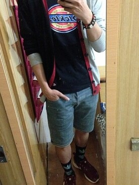 「H&Hのアイテム」を使った、Nickさん（メンズ・173cm）の夏コーディネート