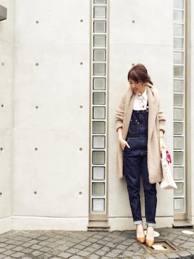 「TODAYFUL（トゥデイフル）のアイテム（サロペット/オーバーオール）」を使った、YUKO さん（レディース・156cm）の秋コーディネート