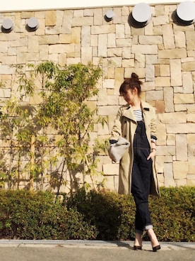「TODAYFUL（トゥデイフル）のアイテム（サロペット/オーバーオール）」を使った、YUKO さん（レディース・156cm）の冬コーディネート