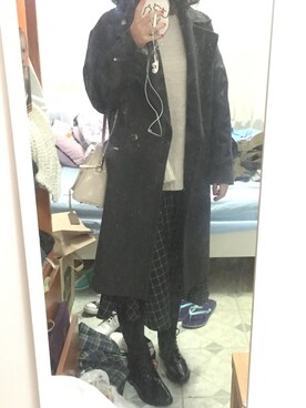 「asos（エイソス）のアイテム（ブーツ、ブラック系）」を使った、红洋冲さん（レディース）の秋コーディネート