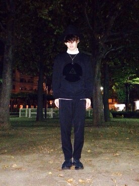 「DRESSEDUNDRESSED（ドレスドアンドレスド）のアイテム（ブーツ）」を使った、naOya!さん（メンズ・174cm）の秋コーディネート
