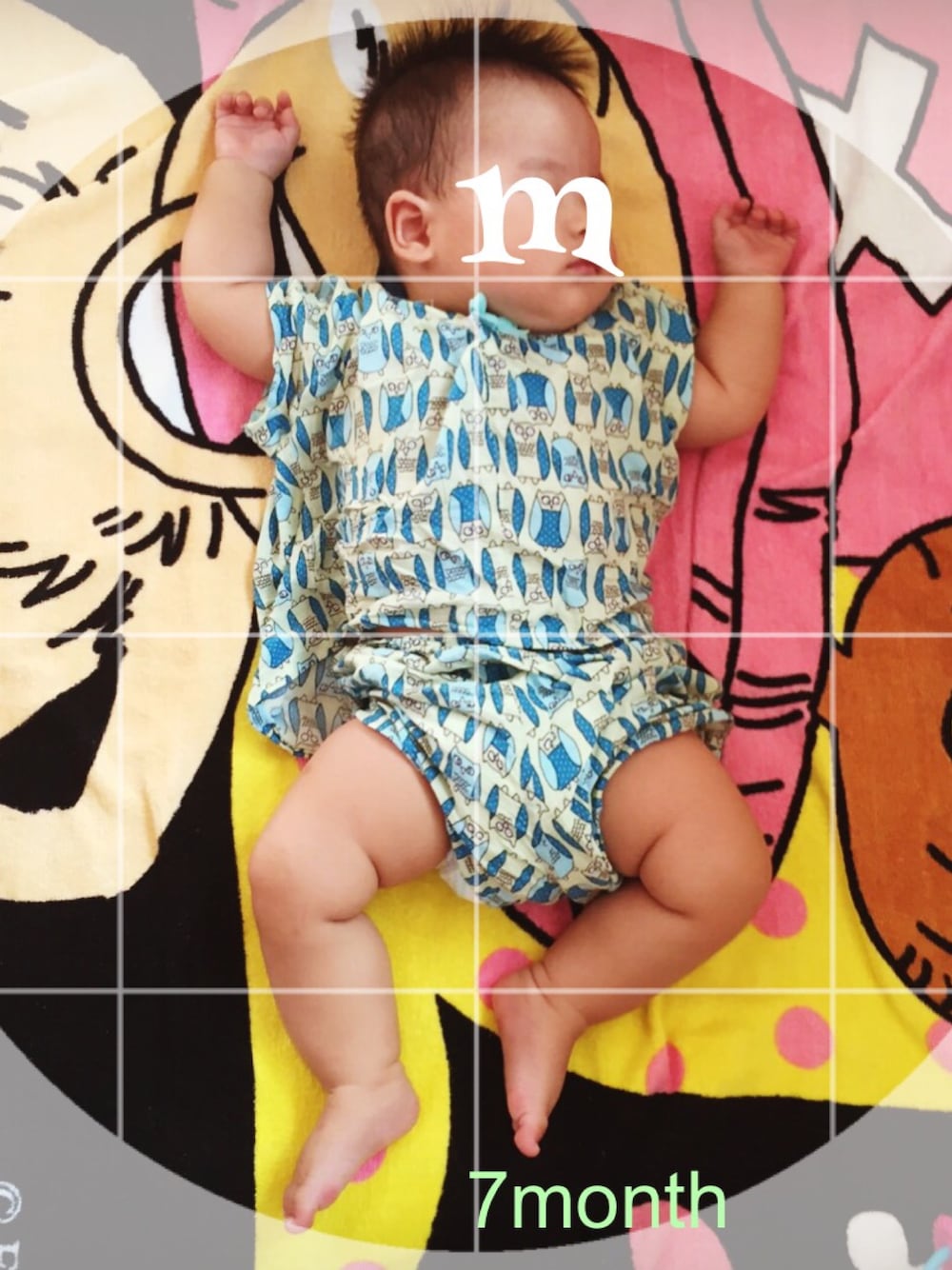 「7ヶ月、男の子、親バカ、baby」｜「Handmadeのアイテム（その他ベビー用品、その他）」を使った、makya‼︎さん（キッズ・70cm）の秋コーディネートの1枚目の写真