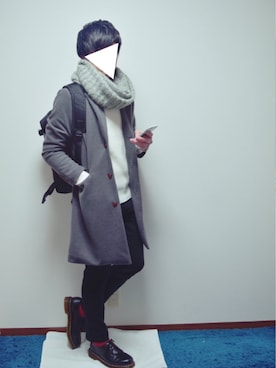 「UNFIT（アンフィット）のアイテム（ジャケット/アウター）」を使った、TOMさん（メンズ・173cm）の冬コーディネート