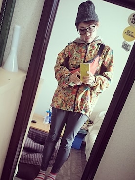 「アイテム（マウンテンパーカー）」を使った、くるこさん（レディース・158cm・30代）の冬コーディネート