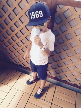 「マイク」｜kazumiさん（キッズ・110cm）の夏コーディネート