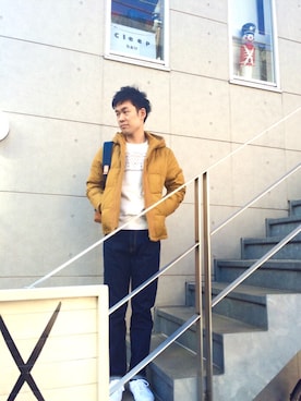 「buddy（バディ）のアイテム」を使った、YMGCさん（メンズ・176cm）の冬コーディネート