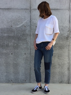 「アイテム（リング）」を使った、Nonさん（レディース・162cm）の春コーディネート