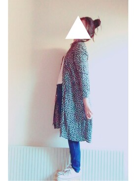「NOMBRE IMPAIR（ノンブルアンペール）のアイテム（シャツワンピース）」を使った、chiiさん（レディース・157cm）の春コーディネート