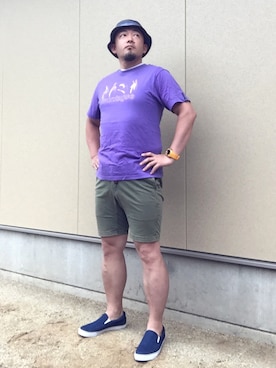 「mtg.（モンタージュ）のアイテム」を使った、やすひろさん（メンズ・177cm）の夏コーディネート