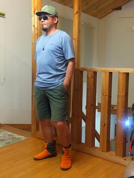 「BURTON（バートン）のアイテム（キャップ）」を使った、やすひろさん（メンズ・177cm）の秋コーディネート