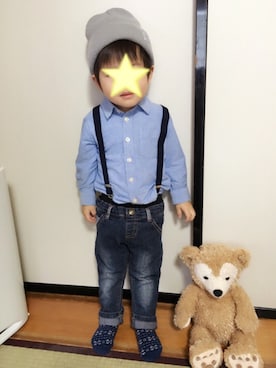 「かっちりスタイル」｜usagiさん（キッズ・90cm）の冬コーディネート