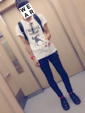 「アイテム（バングル/リストバンド）」を使った、うのぴーさん（メンズ・178cm・10代）の夏コーディネート