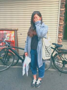 「SEVENDAYS=SUNDAY（セブンデイズサンデイ）のアイテム（チェスターコート）」を使った、k o n a t t yさん（レディース・161cm）の冬コーディネート