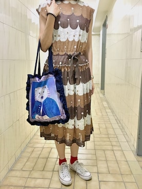 「bortsprungt.（ボシュプルメット）のアイテム」を使った、littleding さん（レディース・170cm）の夏コーディネート